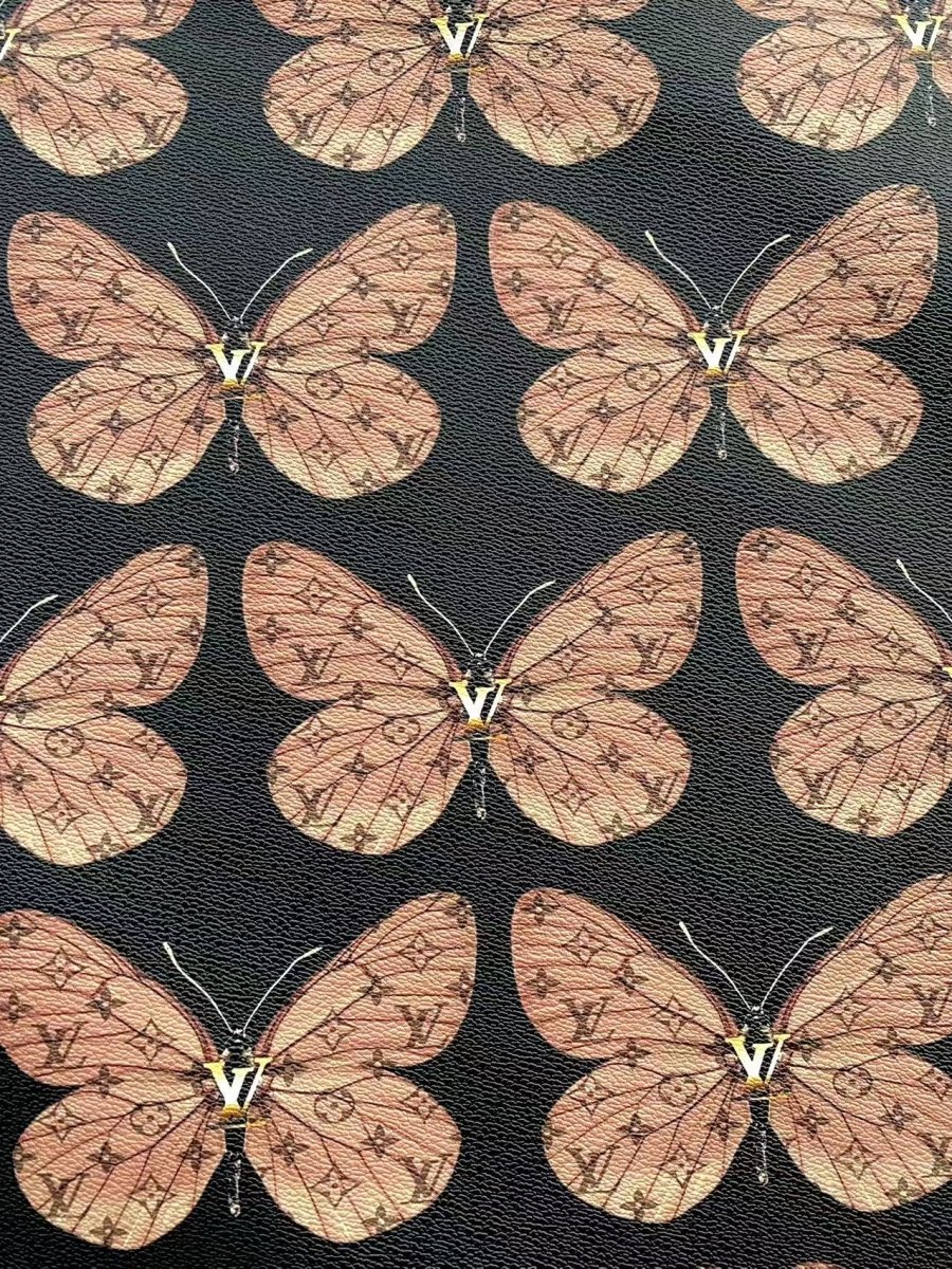 Butterfly Louis Vuitton Custom Leather Sheet for Car Upholstery Sneakerhead - mingfabricstore