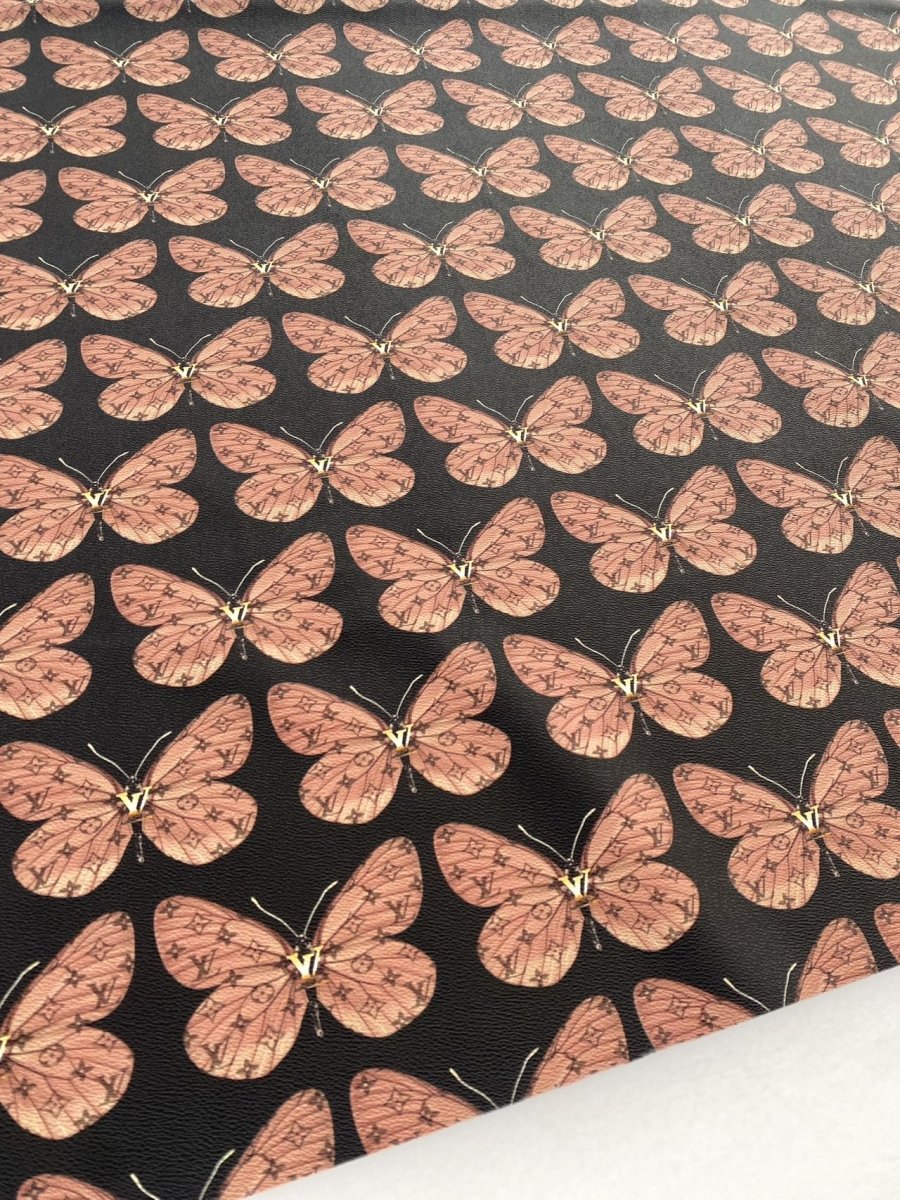 Butterfly Louis Vuitton Custom Leather Sheet for Car Upholstery Sneakerhead - mingfabricstore