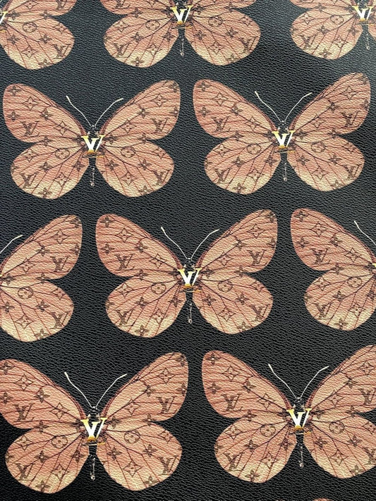Butterfly Louis Vuitton Custom Leather Sheet for Car Upholstery Sneakerhead - mingfabricstore