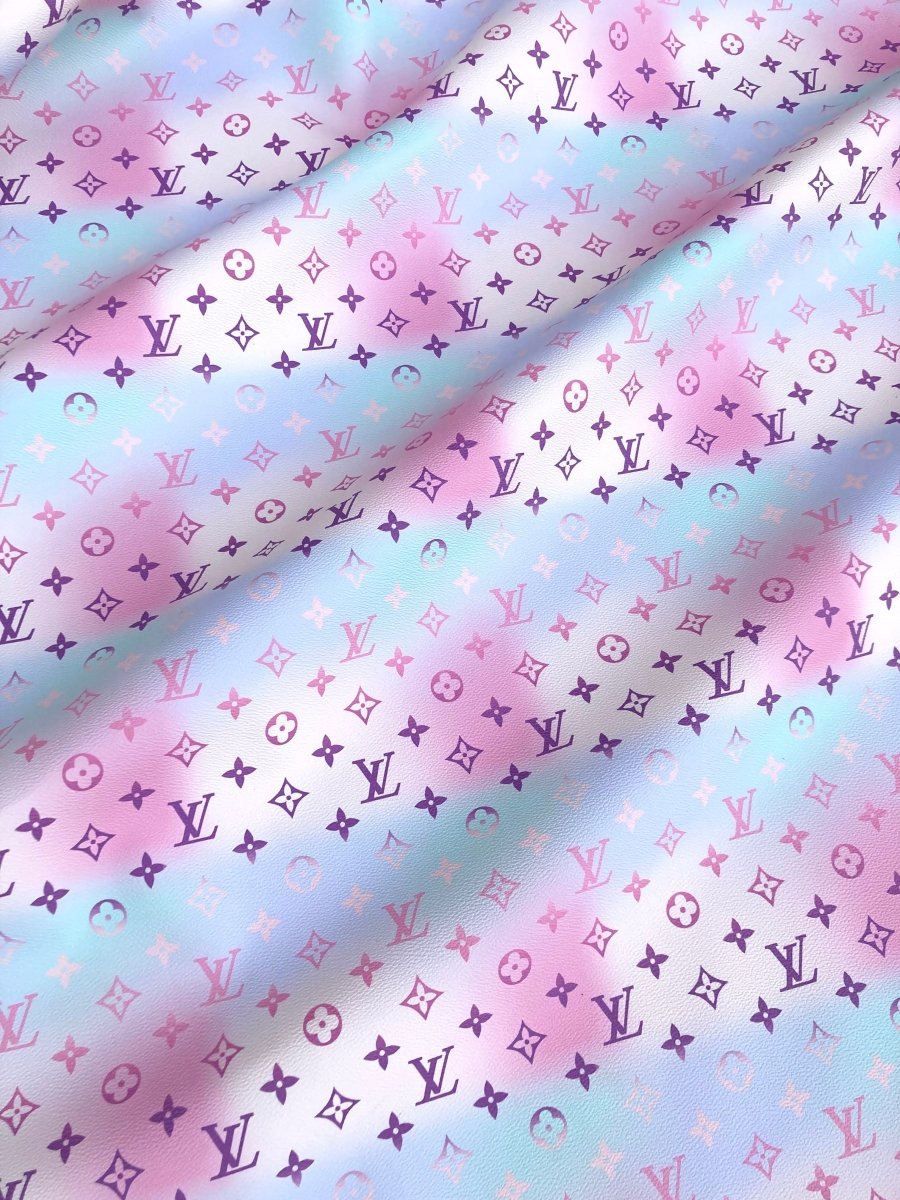 By The Pool LV Regular Size Faux Leather Fabric Vinyl Handmade Customshoes - mingfabricstore