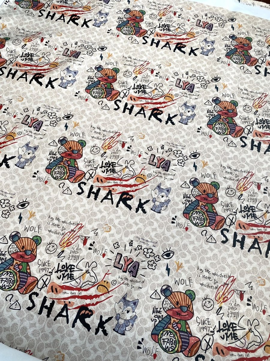 Cartoon Coach Leather Crafts Fabric for Hobby DIY Bag Repair - mingfabricstore