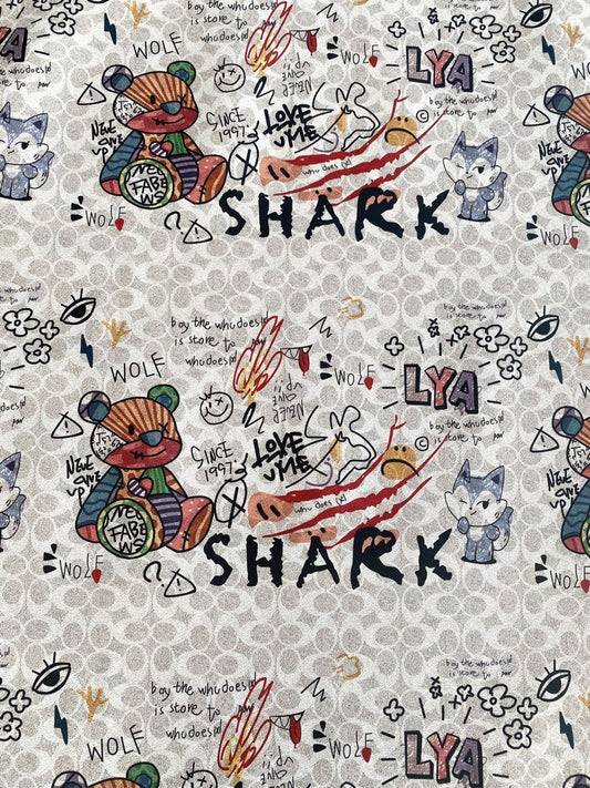 Cartoon Coach Leather Crafts Fabric for Hobby DIY Bag Repair - mingfabricstore