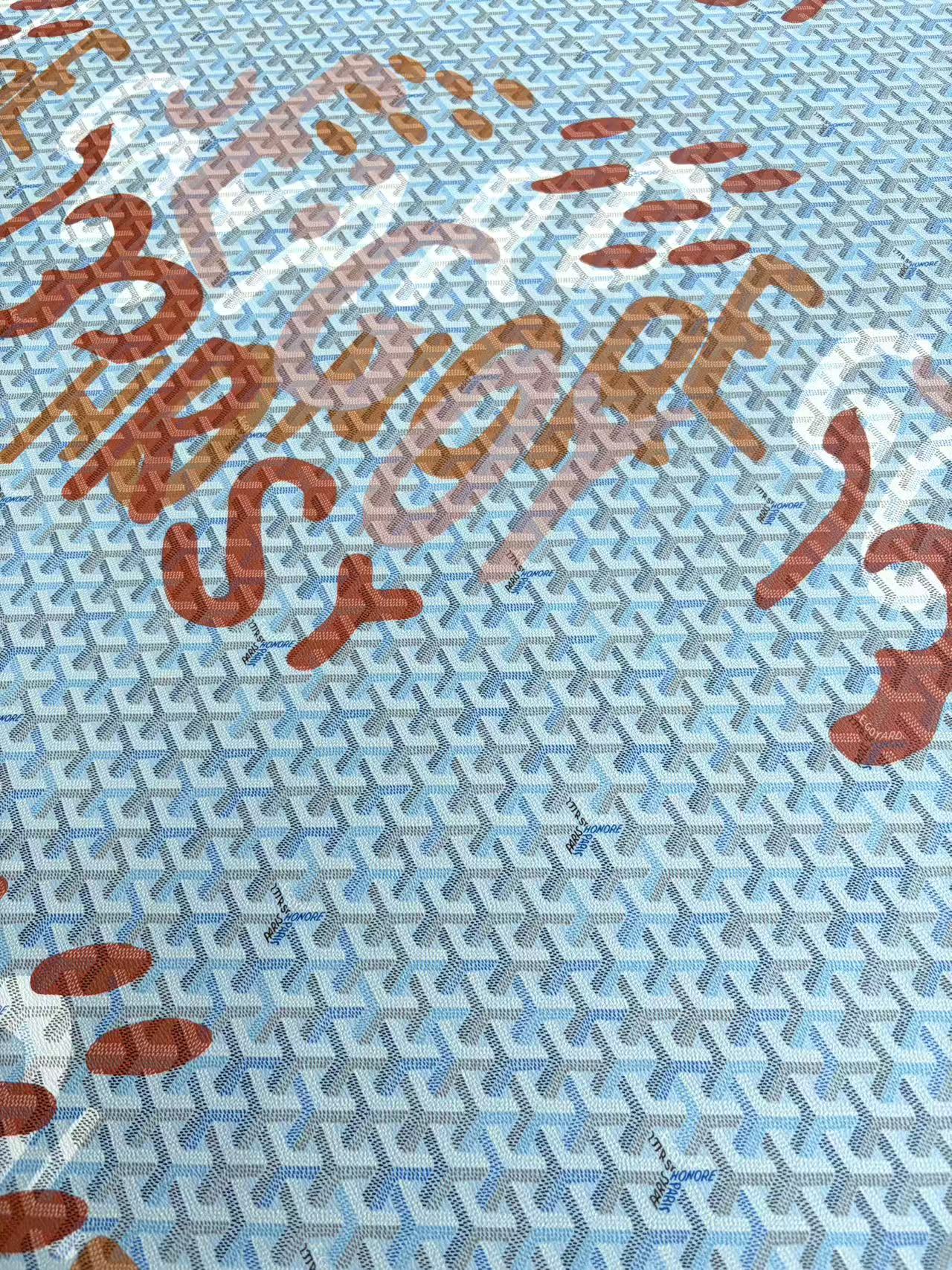 New Blue Goyard Leather Leather for DIY Bag Repair