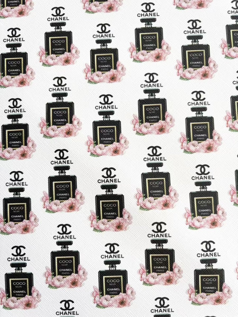 Chanel Perfume Bottle Designer DIY Leather Sheet - mingfabricstore