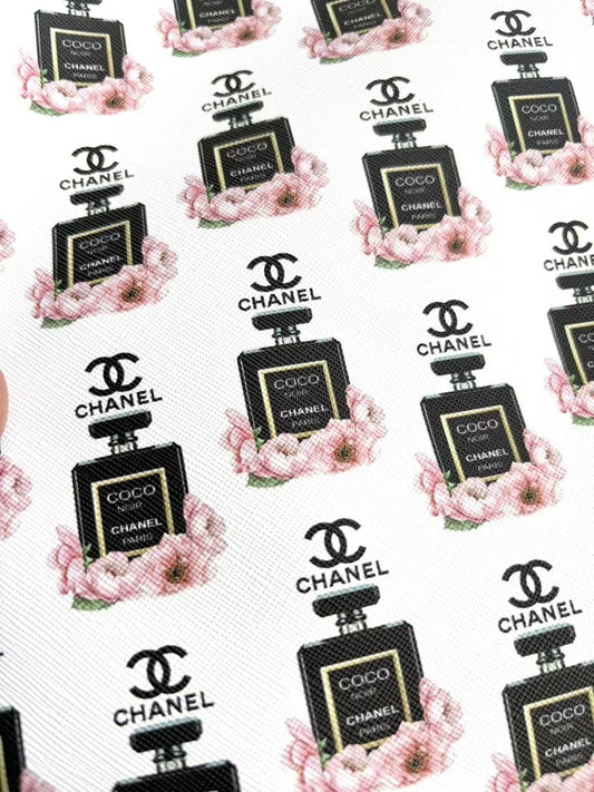Chanel Perfume Bottle Designer DIY Leather Sheet - mingfabricstore