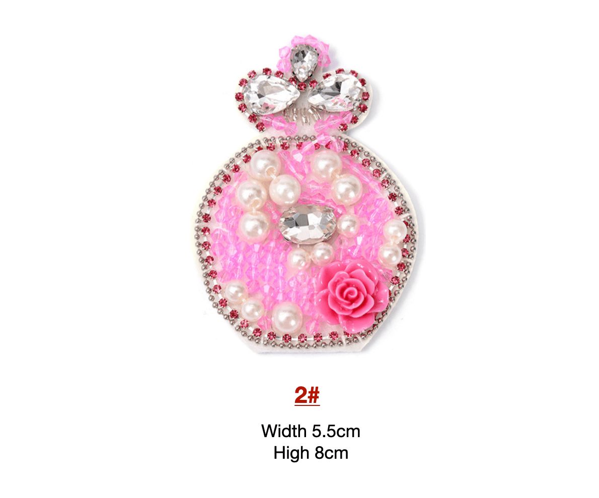 Chanel Rhinestone Patches Beaded Patches Custom Clothing Shoes For Handcraft - mingfabricstore