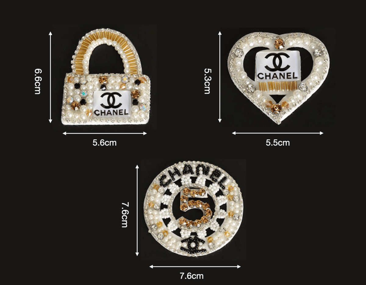 Chanel Rhinestone Patches Beaded Patches Custom Clothing Shoes For Handcraft - mingfabricstore
