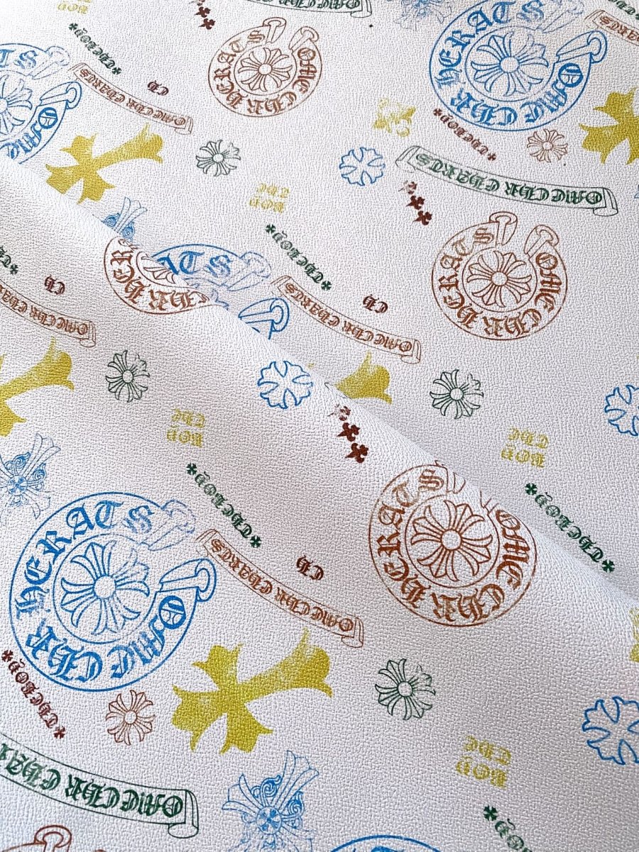 Chrome Hearts Designer Fabric Leather for Custom DIY Projects - mingfabricstore