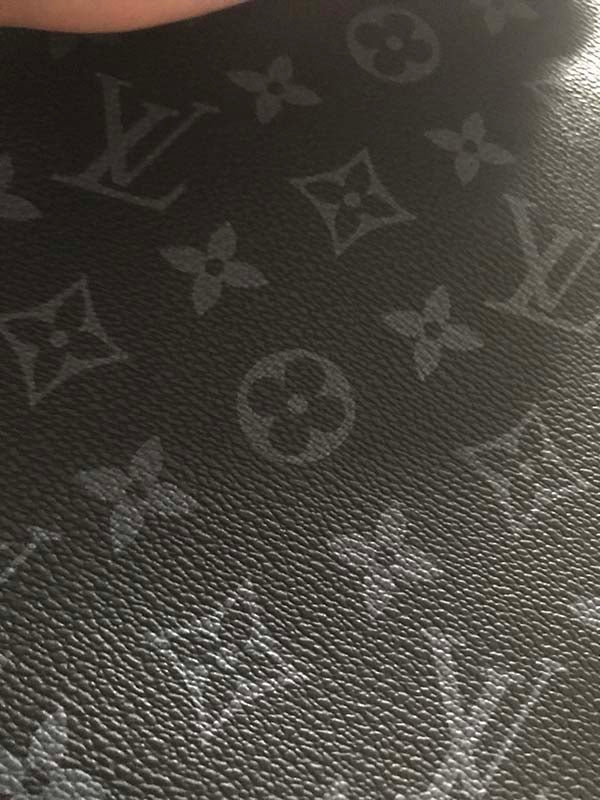 Classic black grey Louis Vuitton LV Designer Leather custom leather fabric for bag leather, sofa leather - mingfabricstore