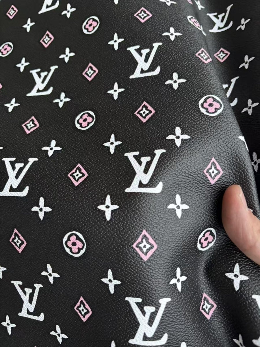 Classic Black Louis Vuitton LV Designer Leather - mingfabricstore