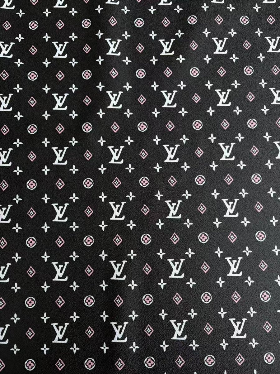 Classic Black Louis Vuitton LV Designer Leather - mingfabricstore