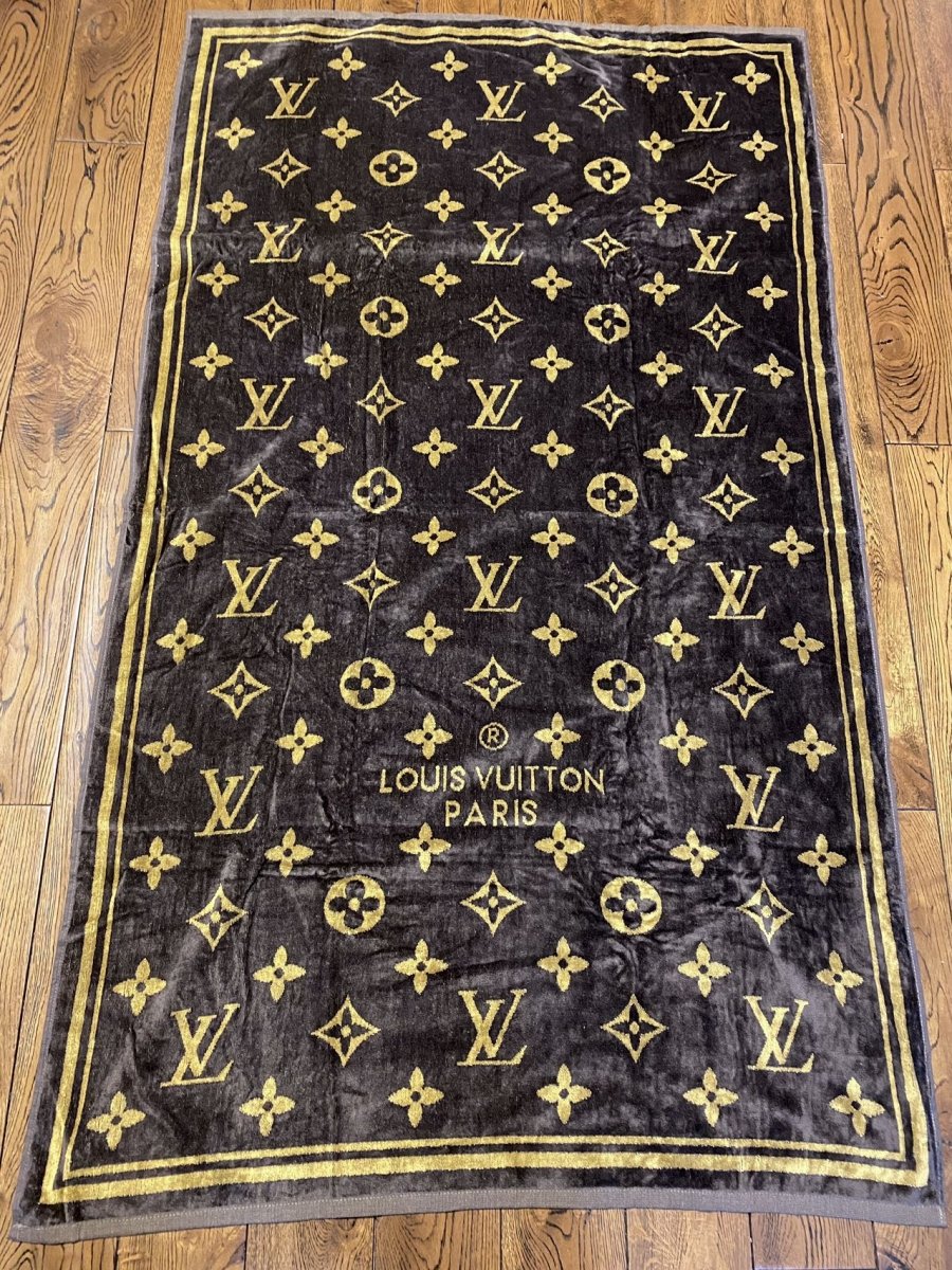 Classic Brown Louis Vuitton Beach Towel - mingfabricstore