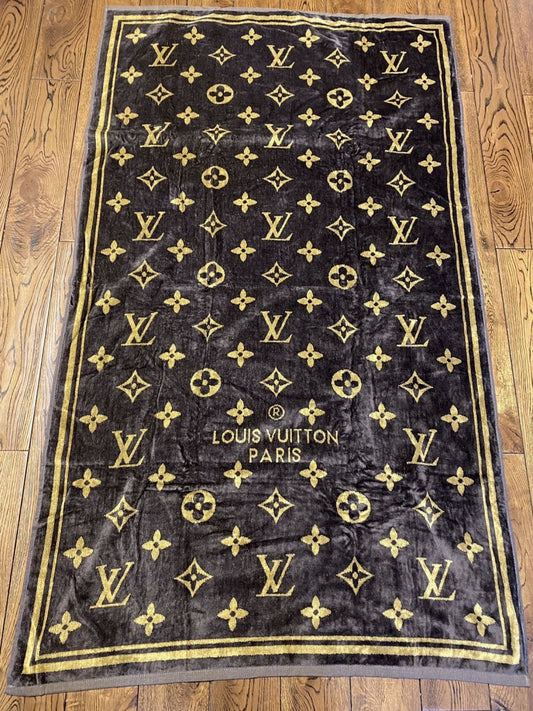 Classic Brown Louis Vuitton Beach Towel - mingfabricstore