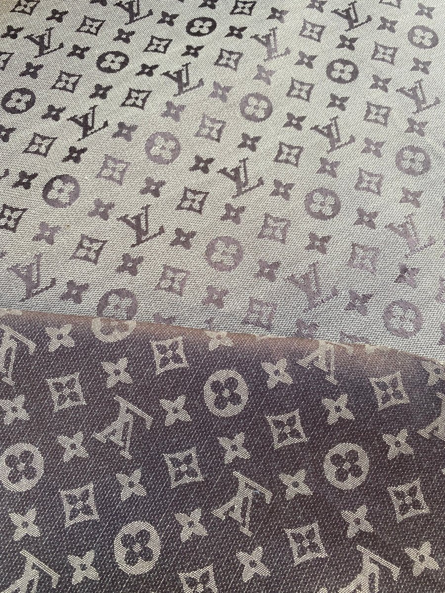 Classic Brown Louis Vuitton Sofa Fabric Jacquard for Furniture DIY Handmade Custom Sneakers - mingfabricstore