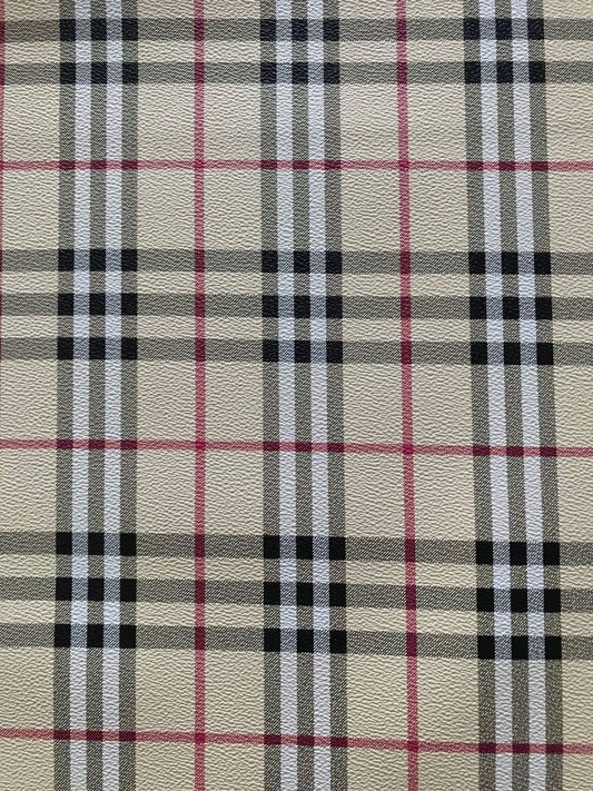 Classic Burberry Faux Leather Fabric for Shoe Customs - mingfabricstore