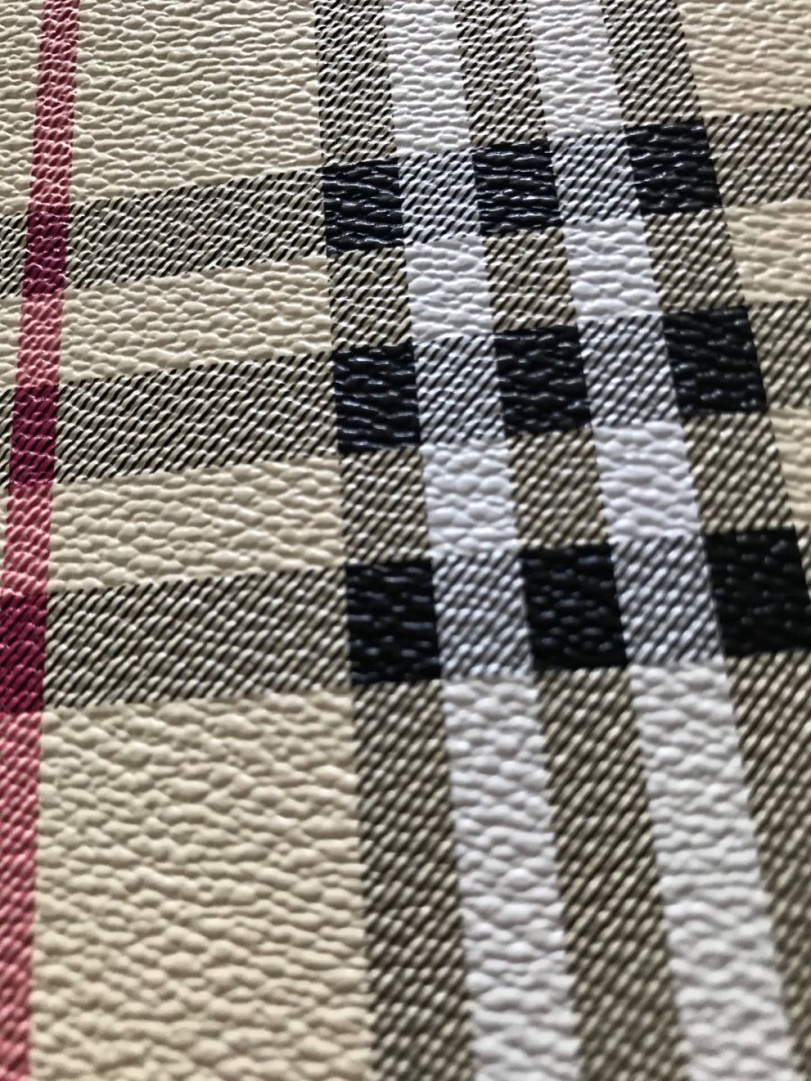 Classic Burberry Faux Leather Fabric for Shoe Customs - mingfabricstore