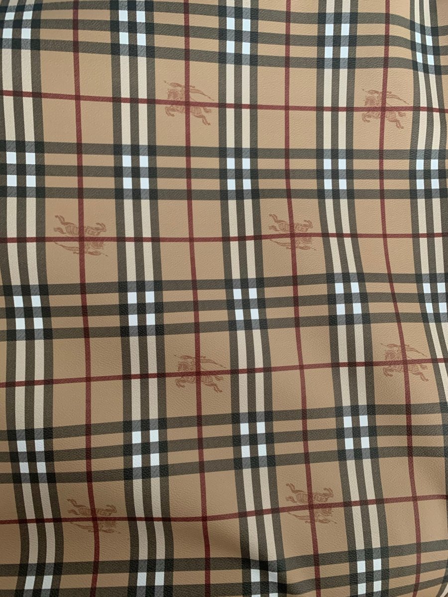Classic Burberry Faux Leather with Horse Mark for Custom - mingfabricstore