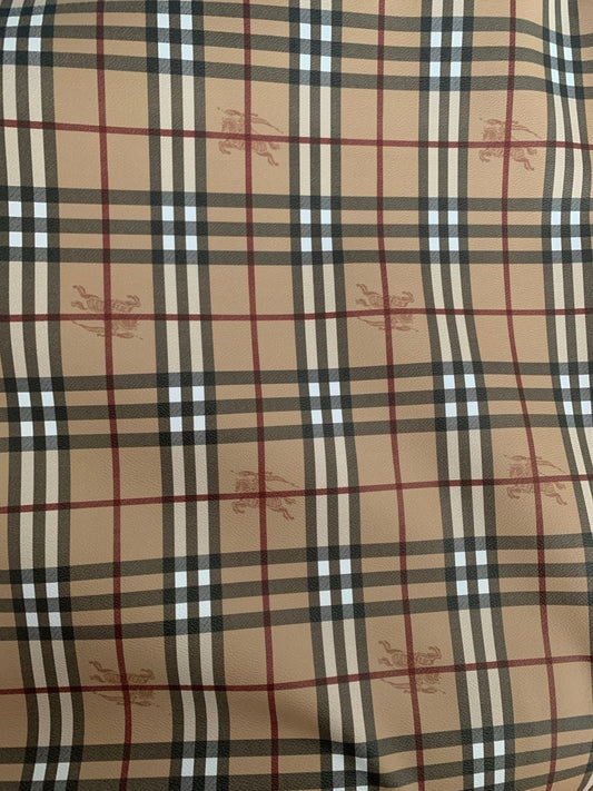 Classic Burberry Faux Leather with Horse Mark for Custom - mingfabricstore