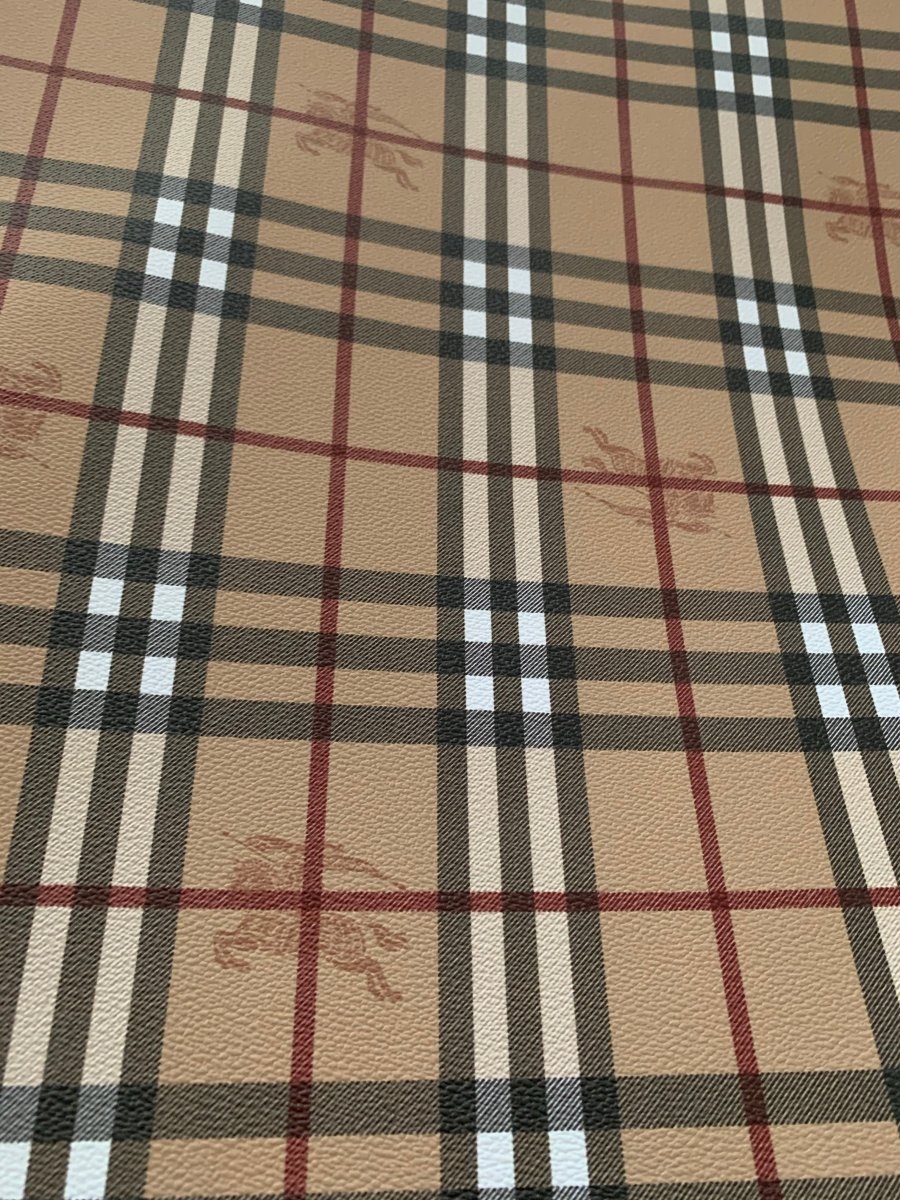Classic Burberry Faux Leather with Horse Mark for Custom - mingfabricstore