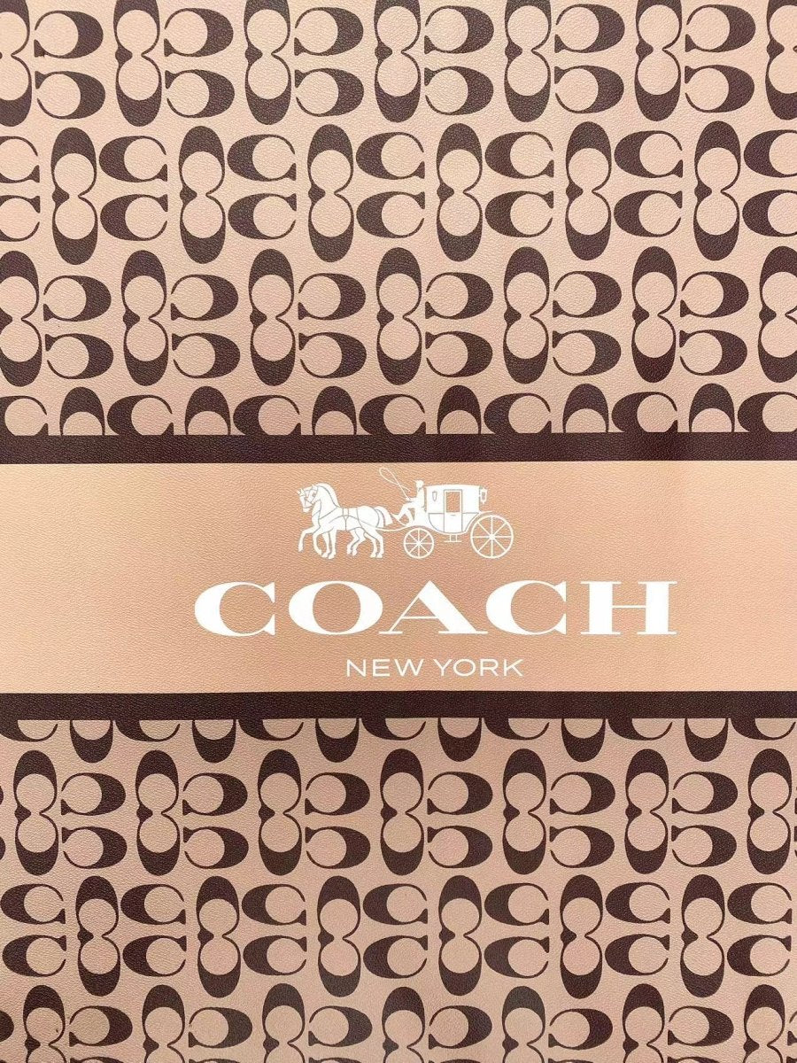 Classic Coach Logo Leather Vinyl Fabric for Handmade DIY Sewing Fabric - mingfabricstore