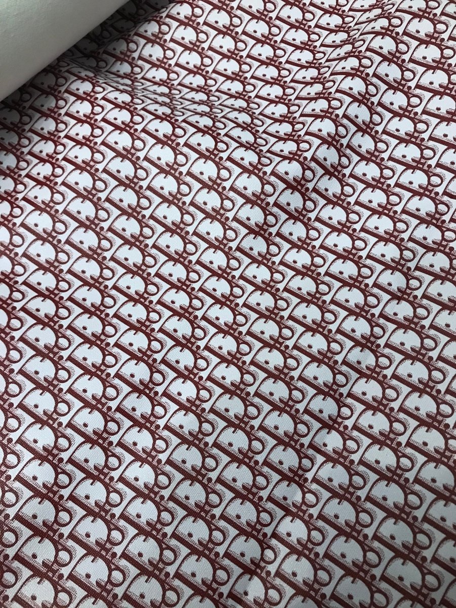 Classic Dior Leather in Black Red and Brown - mingfabricstore