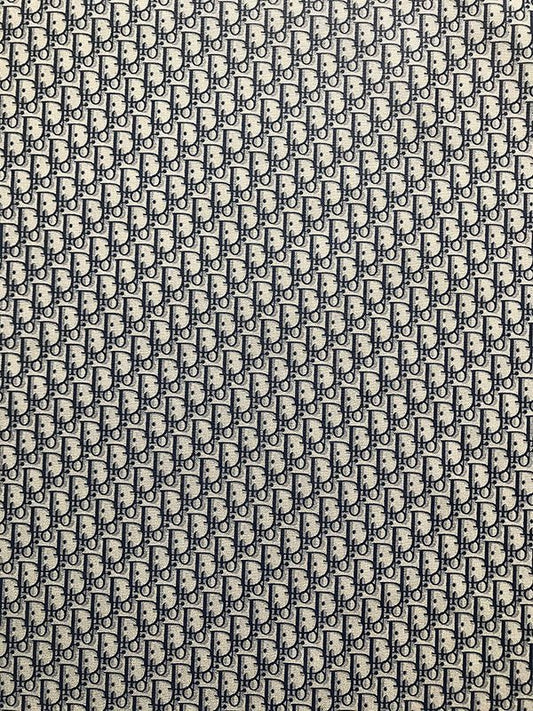 Classic Dior (NAVY) Faux Bag Leather DIY Custom Furniture Leather Sofa Leather - mingfabricstore