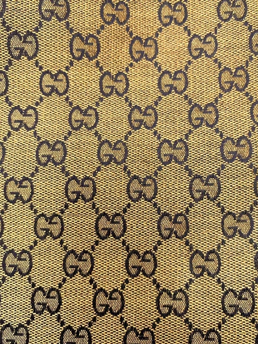 Classic Gucci Jacquard Fabric Yellow Handmade DIY Sewing Crafting Sneakers - mingfabricstore