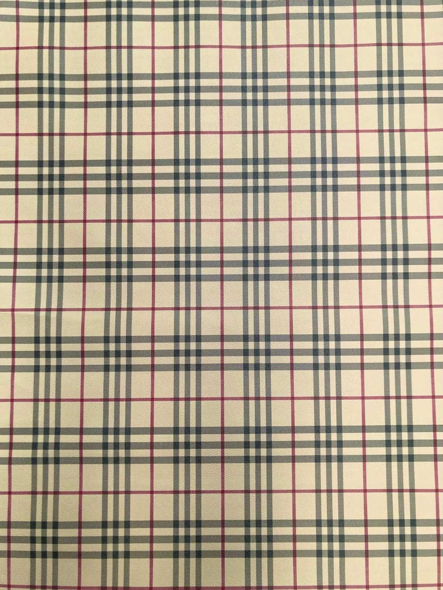 Classic Khaki Burberry Leather Fabric for Custom Sneakers - mingfabricstore