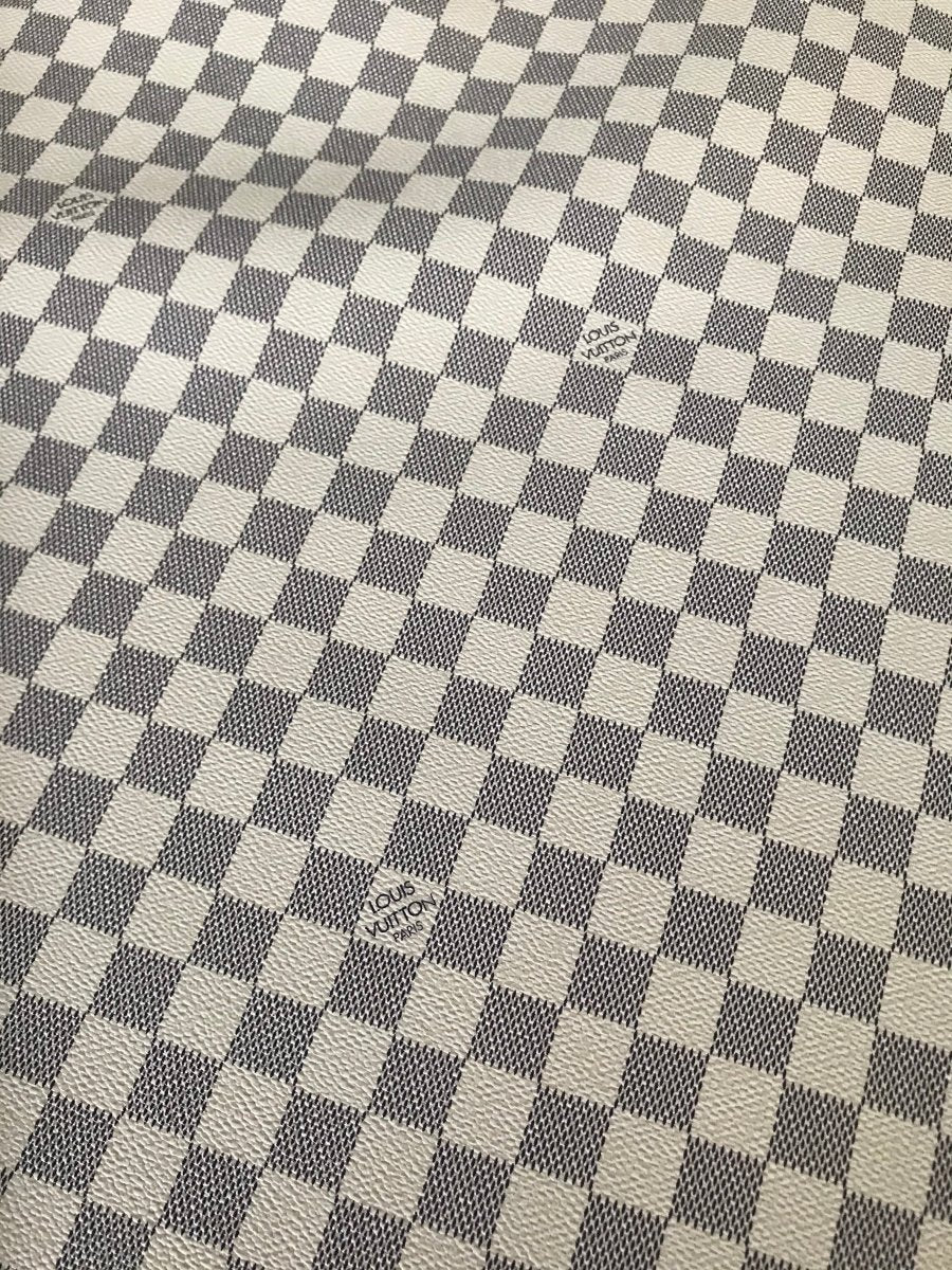 Classic Louis Vuitton White LV Wallet Leather Fabric for Shoe Custom Bag Craft - mingfabricstore