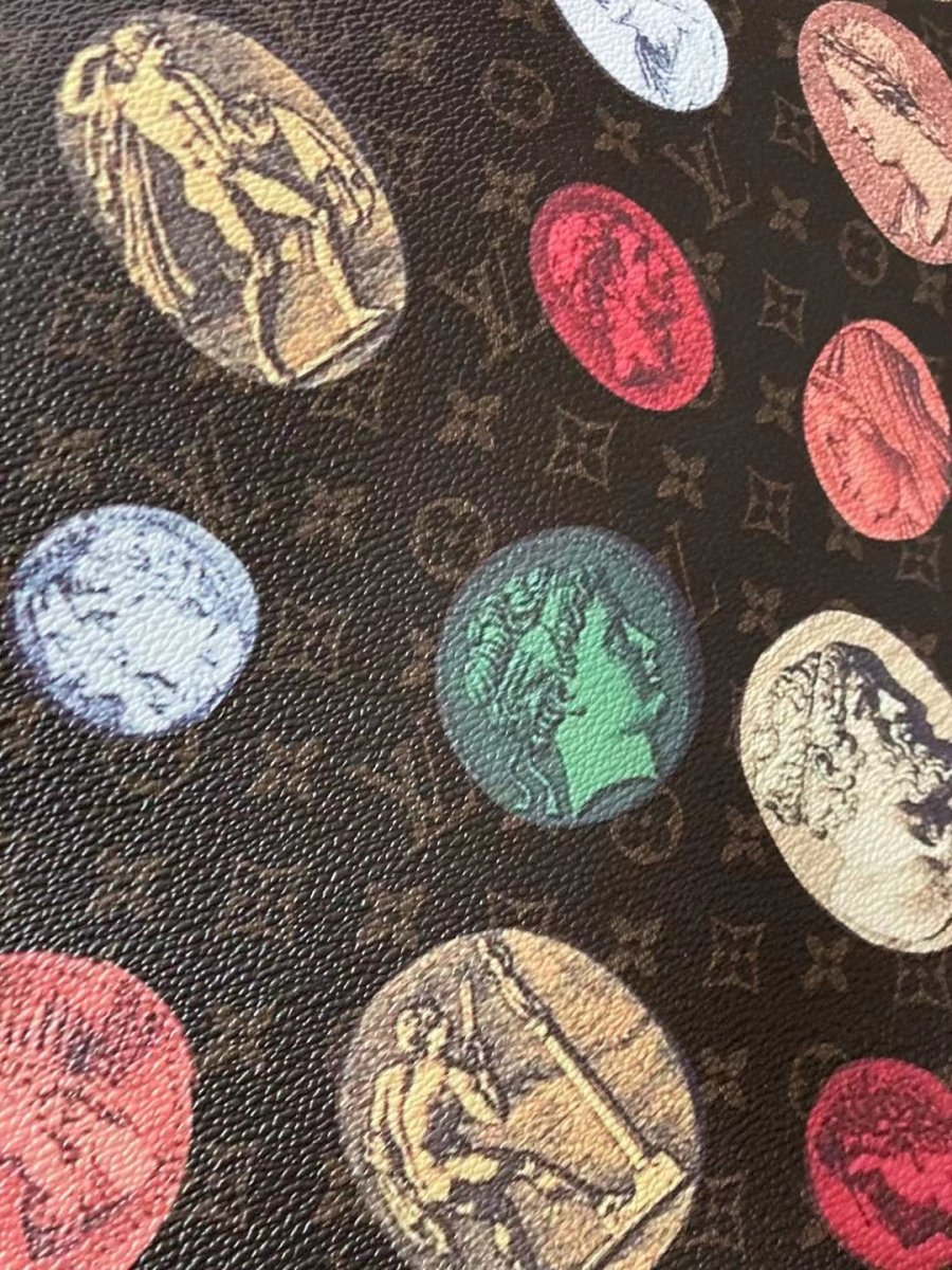 Classic Monogram Iconic Stamp LV Leather for Bag Custom Sneakers - mingfabricstore