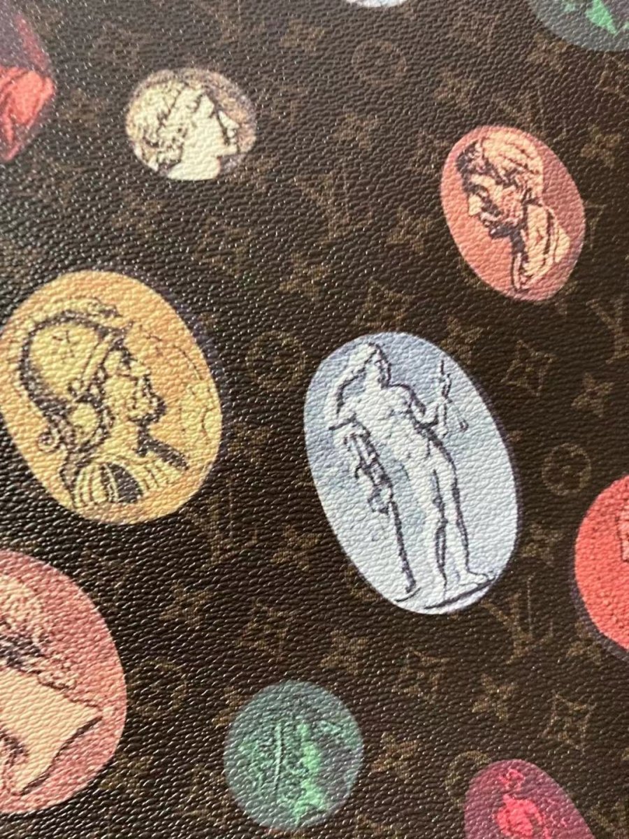 Classic Monogram Iconic Stamp LV Leather for Bag Custom Sneakers - mingfabricstore