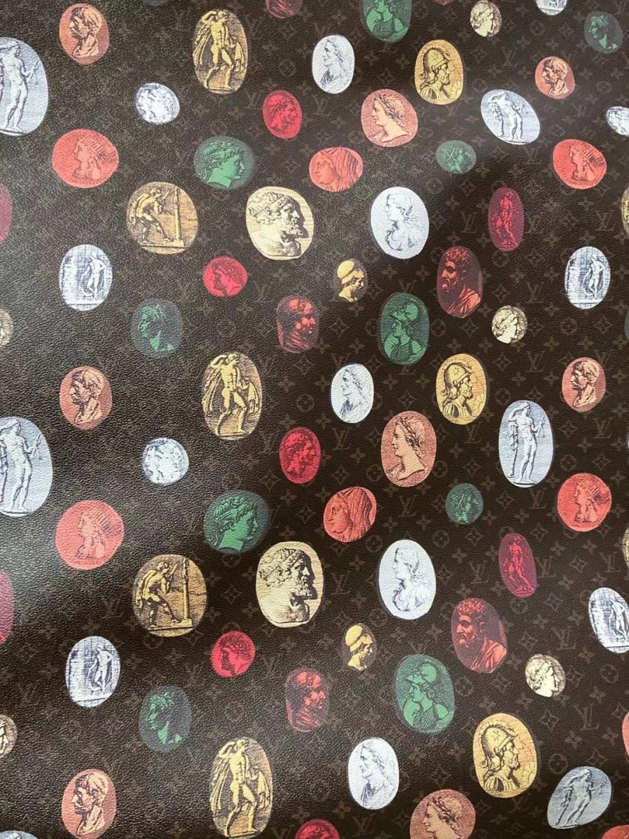 Classic Monogram Iconic Stamp LV Leather for Bag Custom Sneakers - mingfabricstore