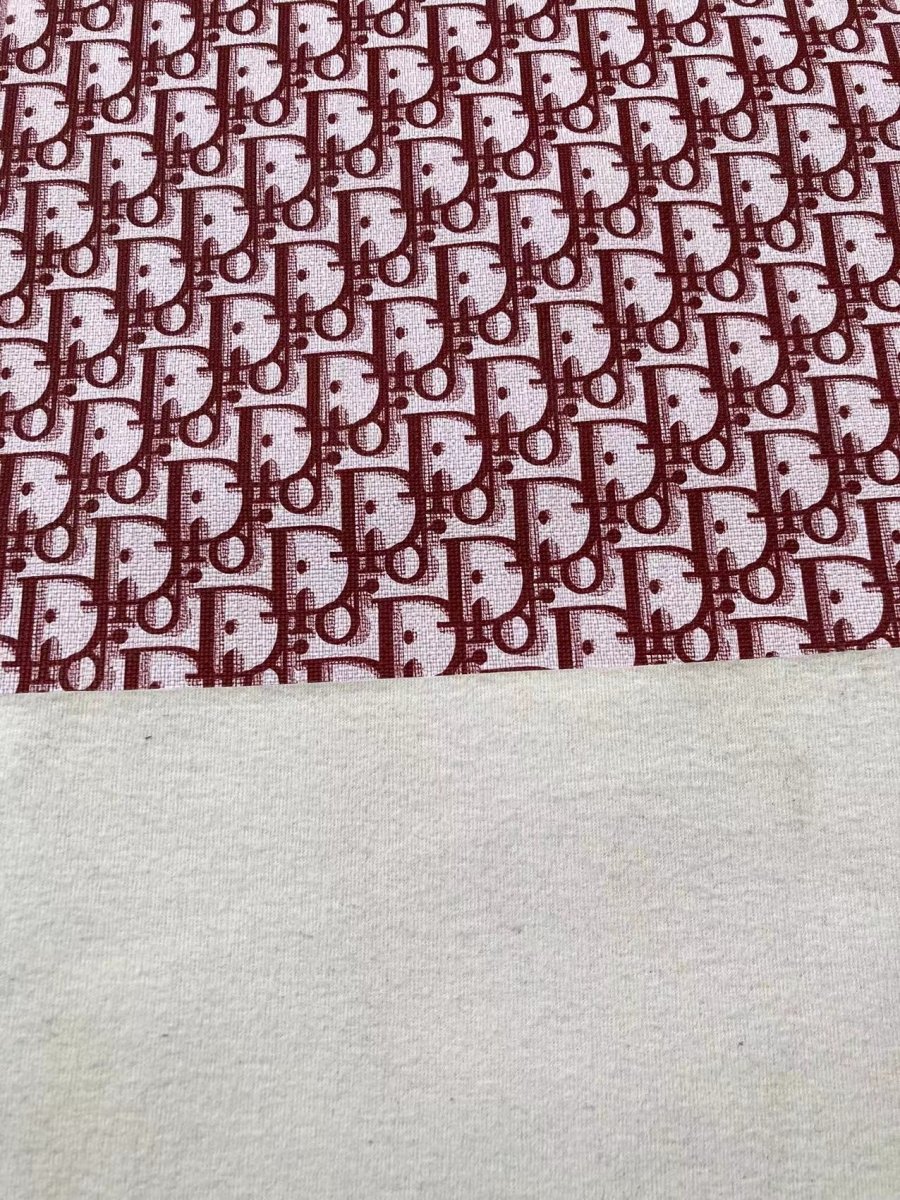 Classic Red Dior Viny for Custom Sneakers - mingfabricstore