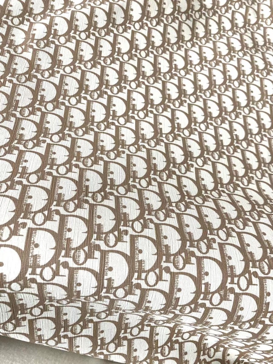 Clean Yellow Dior Leather Fabric for Custom Sneakers - mingfabricstore