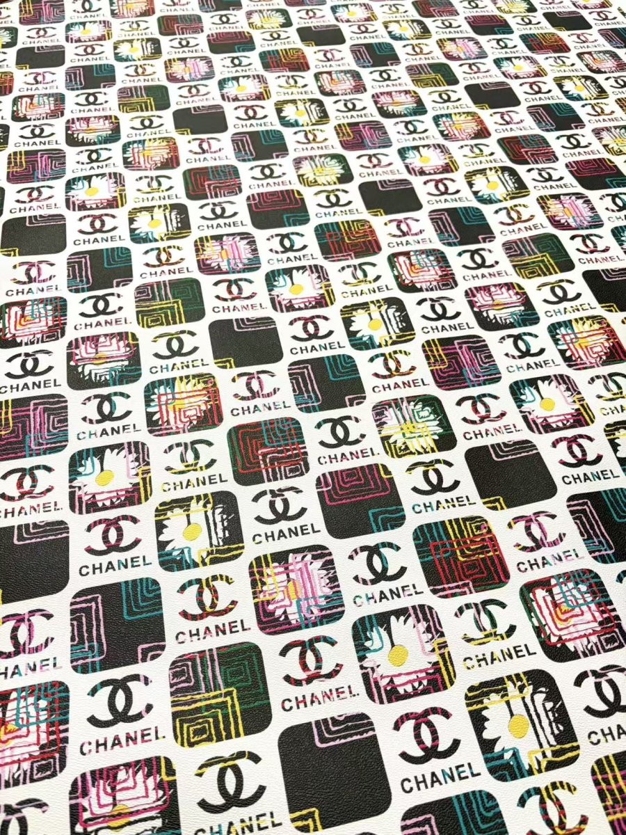 Colorful Chanel Designer Leather Sheet for Custom DIY Crafts Hobby Projects - mingfabricstore