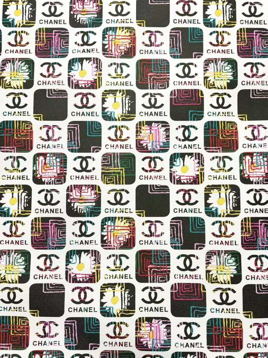 Colorful Chanel Designer Leather Sheet for Custom DIY Crafts Hobby Projects - mingfabricstore