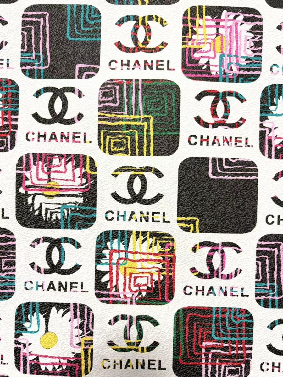 Colorful Chanel Designer Leather Sheet for Custom DIY Crafts Hobby Projects - mingfabricstore