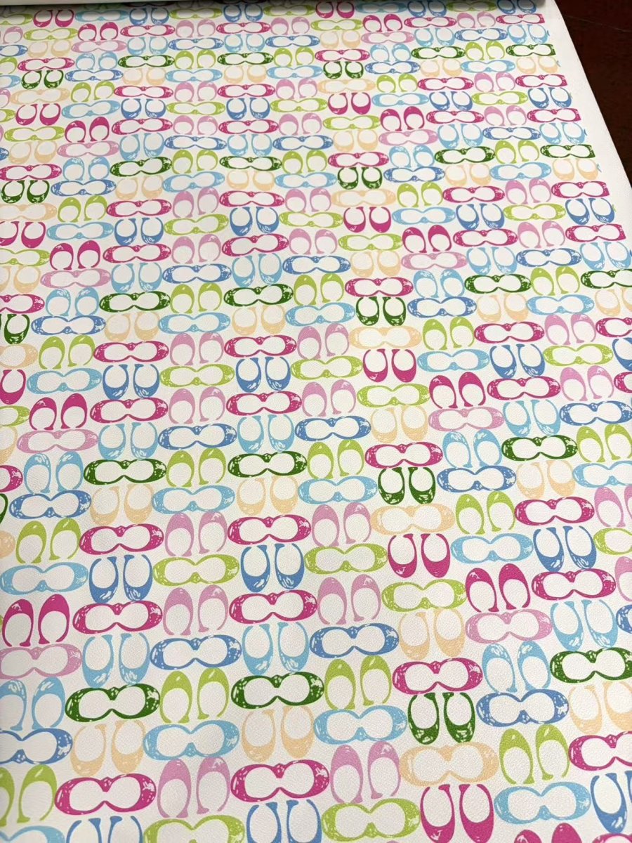 Colorful Coach Designer Fabric Leather Sheet for DIY Crafts Projects - mingfabricstore