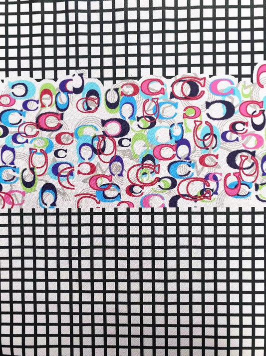 Colorful Coach Leather Fabric Handmade Vinyl for DIY Sewing Custom Sneakers Upholstery - mingfabricstore