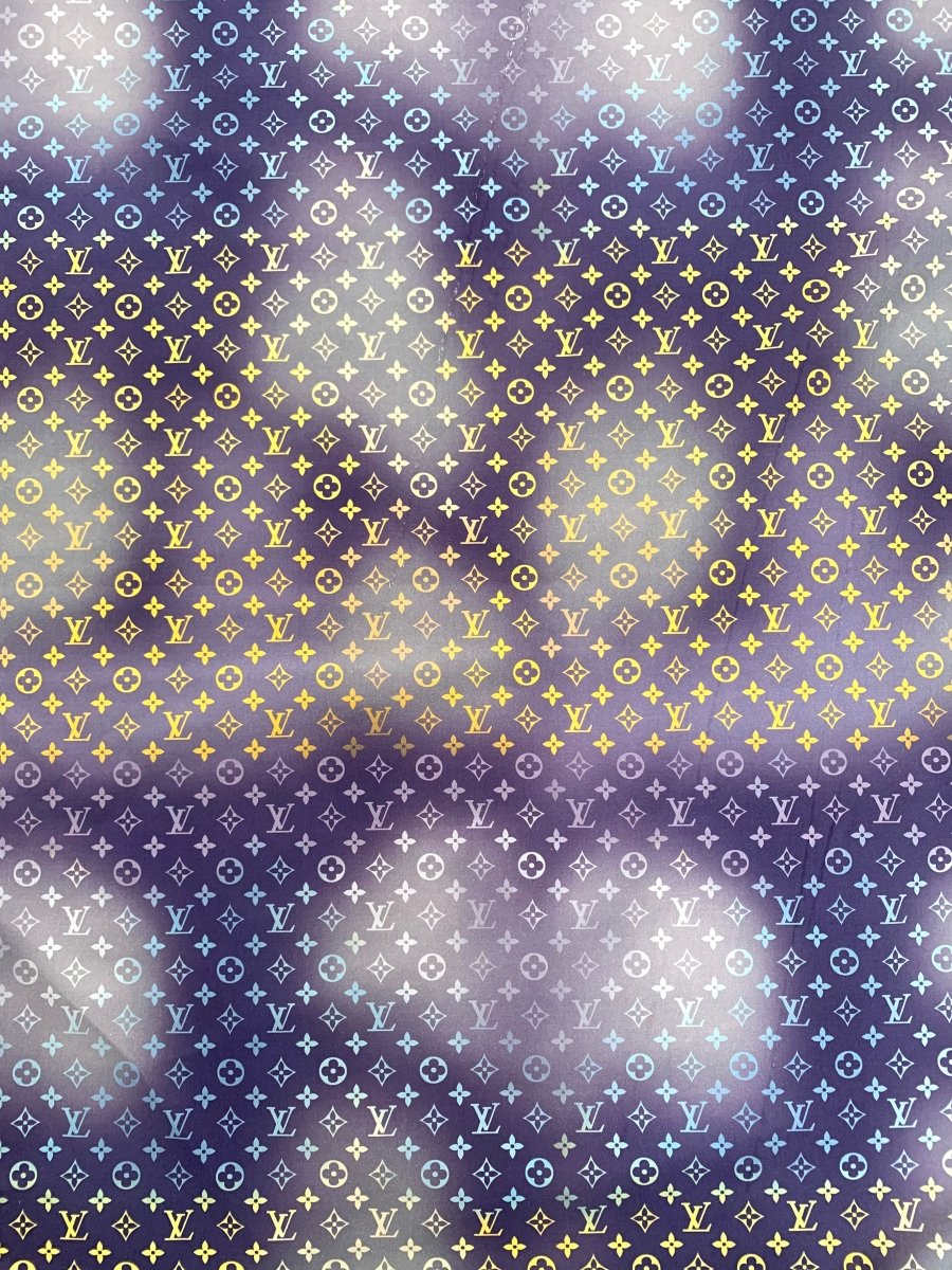 Colorful Designer Inspired Gradient Monogram Cotton Twill Fabric for DIY Sewing - mingfabricstore