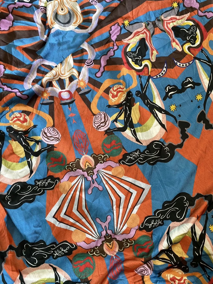 Colorful Designer Versace Satin Fabric for Clothing Summer Wear - mingfabricstore