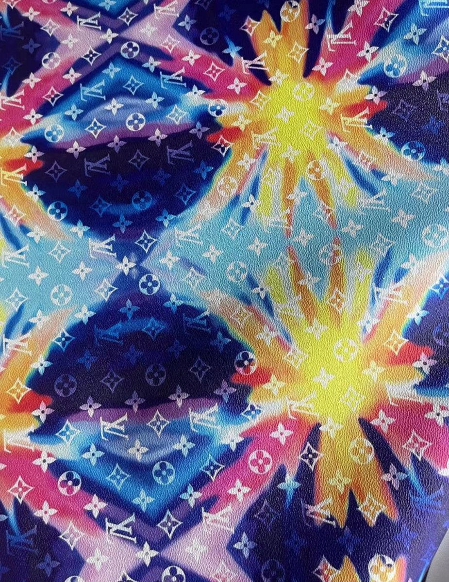 Colorful Diffuse LV Leather for Custom Handcraft - mingfabricstore