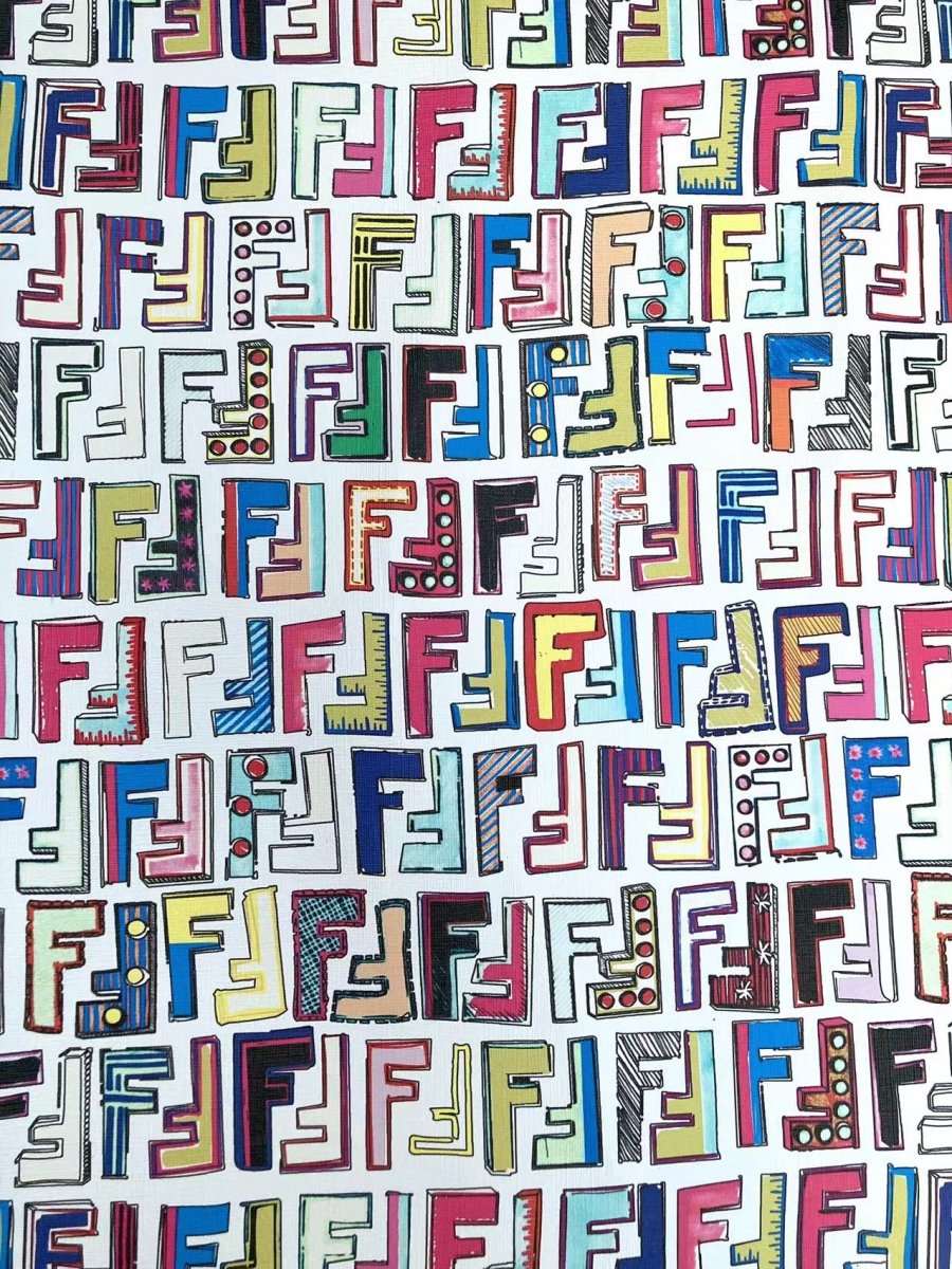 Colorful Fendi Casual FF VInyl Leather for Custom Sneakers - mingfabricstore