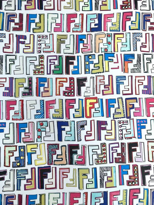 Colorful Fendi Casual FF VInyl Leather for Custom Sneakers - mingfabricstore