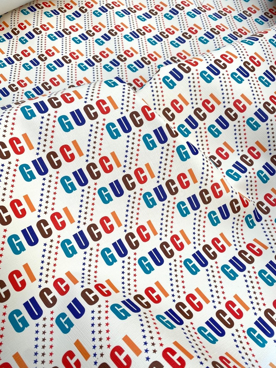 Colorful Gucci Easter Gift Designer Vinyl for Custom Handmade DIY Crafts Sneakers - mingfabricstore