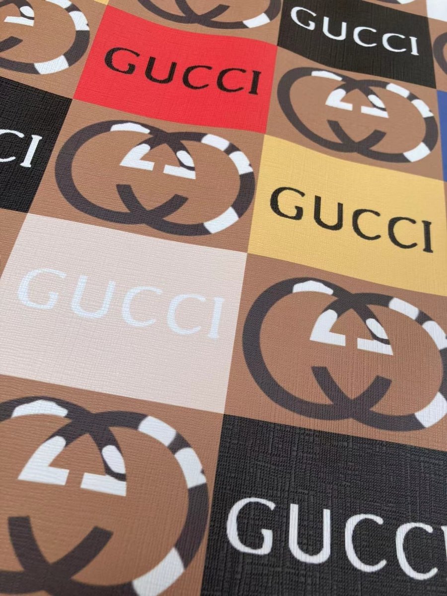 Colorful Gucci Square Symbol Leather Vinyl for Custom - mingfabricstore