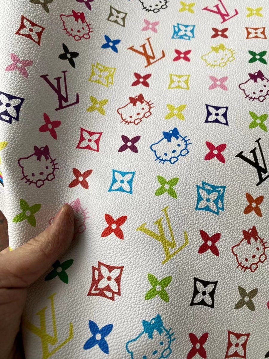 Colorful Louis Vuitton Hello Kitty Takashi Murakami Sneaker Leather - mingfabricstore