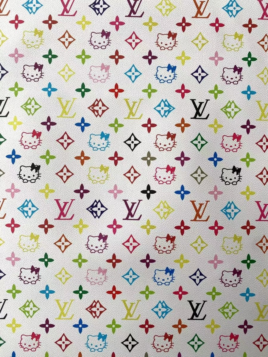 Colorful Louis Vuitton Hello Kitty Takashi Murakami Sneaker Leather - mingfabricstore