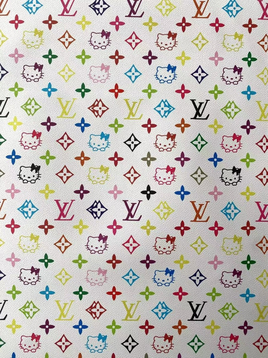 Colorful Louis Vuitton Hello Kitty Takashi Murakami Sneaker Leather - mingfabricstore