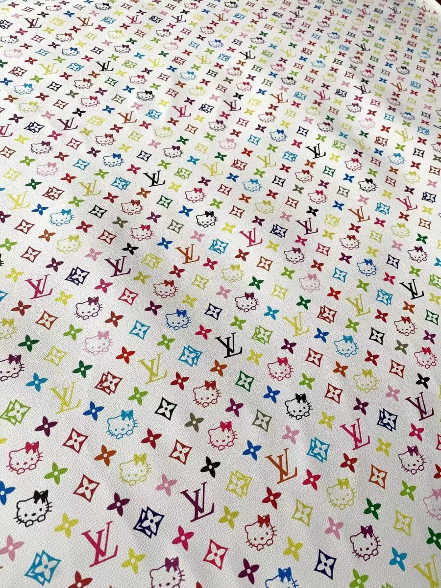 Colorful Louis Vuitton Hello Kitty Takashi Murakami Sneaker Leather - mingfabricstore